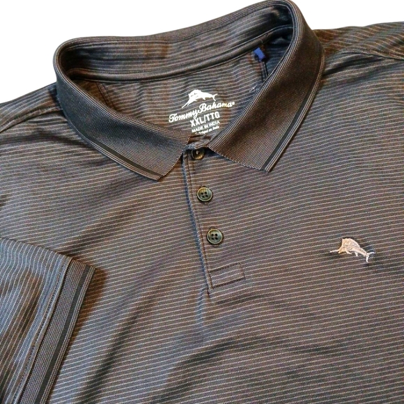 Tommy Bahama Other - Tommy Bahama Charcoal Black Performamce‎ Polo Shirt Size XXL